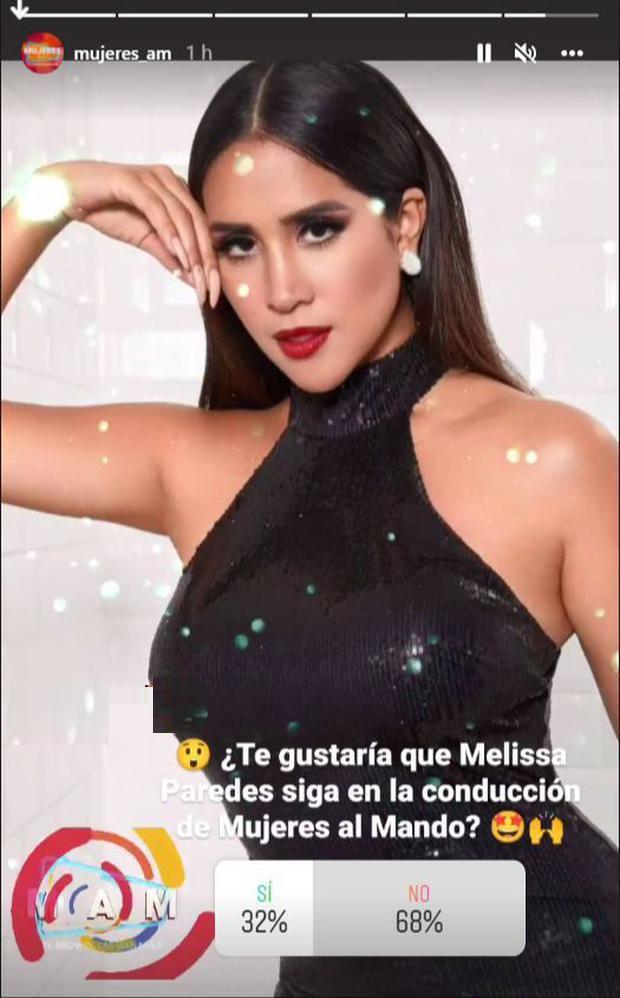 Latina televisión realizó una encuesta para saber qué opina la gente sobre la permanencia de la actriz peruana. (fuente: instagram)