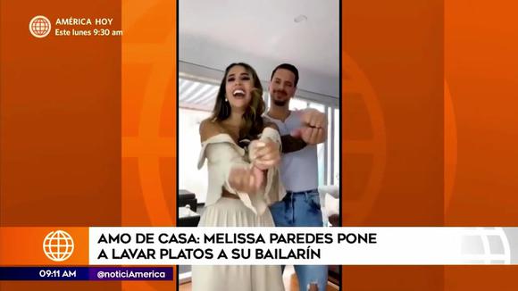 Anthony Aranda publica foto romántica con Melissa Paredes y usuarios le advierten: "Hasta que los separa un Ampay" 2 Melissa Paredes contrata a Anthony Aranda para lavar los platos