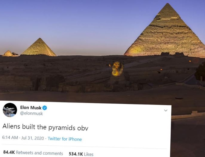 Elon musk dijo que las antiguas piramides fueron construidas por
