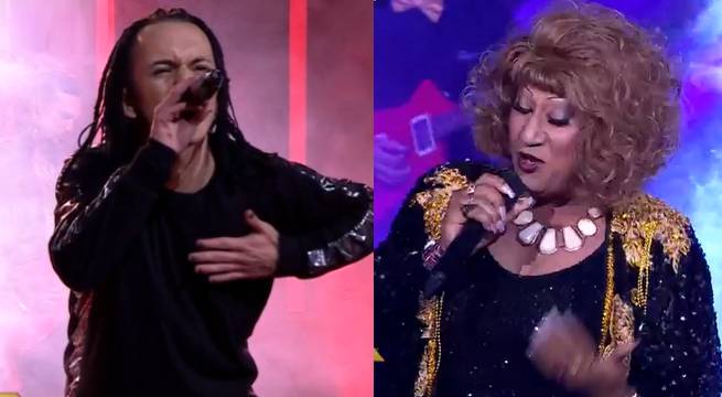 Imitadores de jonathan davis y celia cruz se enfrentaron este