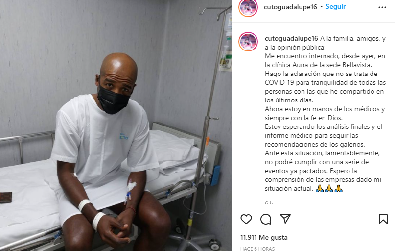 Luis 'Cuto' Guadalupe fue trasladado a una clínica en Callao y no fue por el COVID-19 2 Luis Cuto Guadalupe fue trasladado a una clinica en Callao