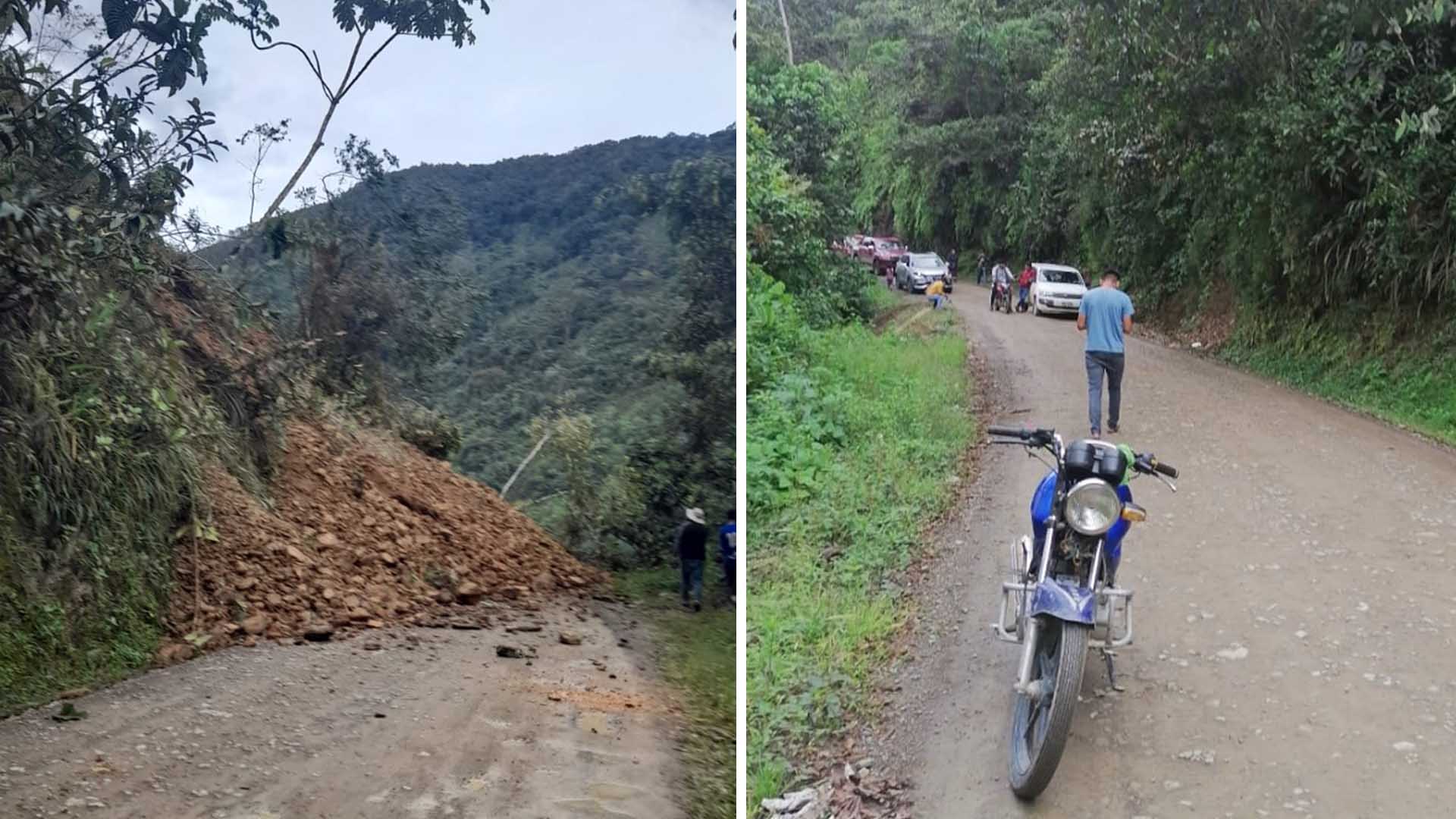 Sandia: Derrumbe deja incomunicados los centros poblados del Alto Inambari 1 deslizamiento de tierra
