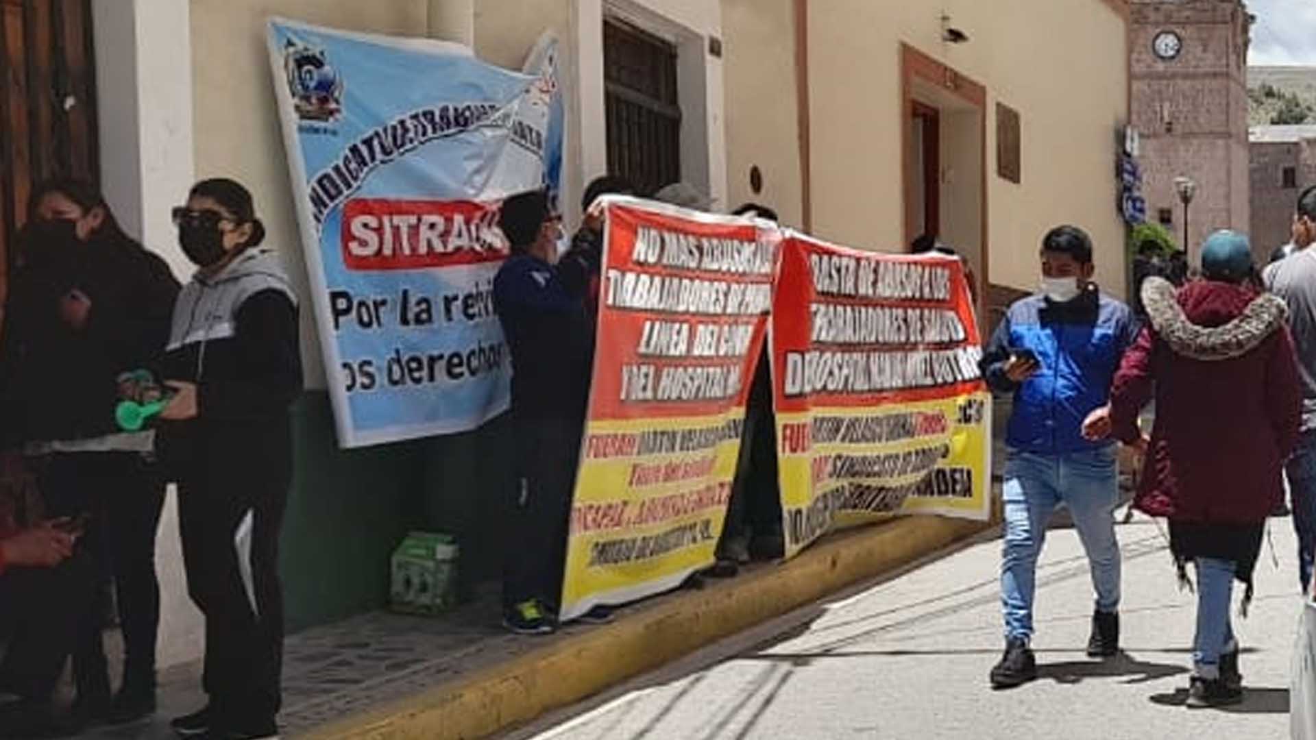 trabajadores protestan