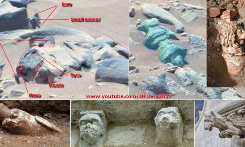 1645557561 ancient aliens on mars estatua de animal tallada con manchas