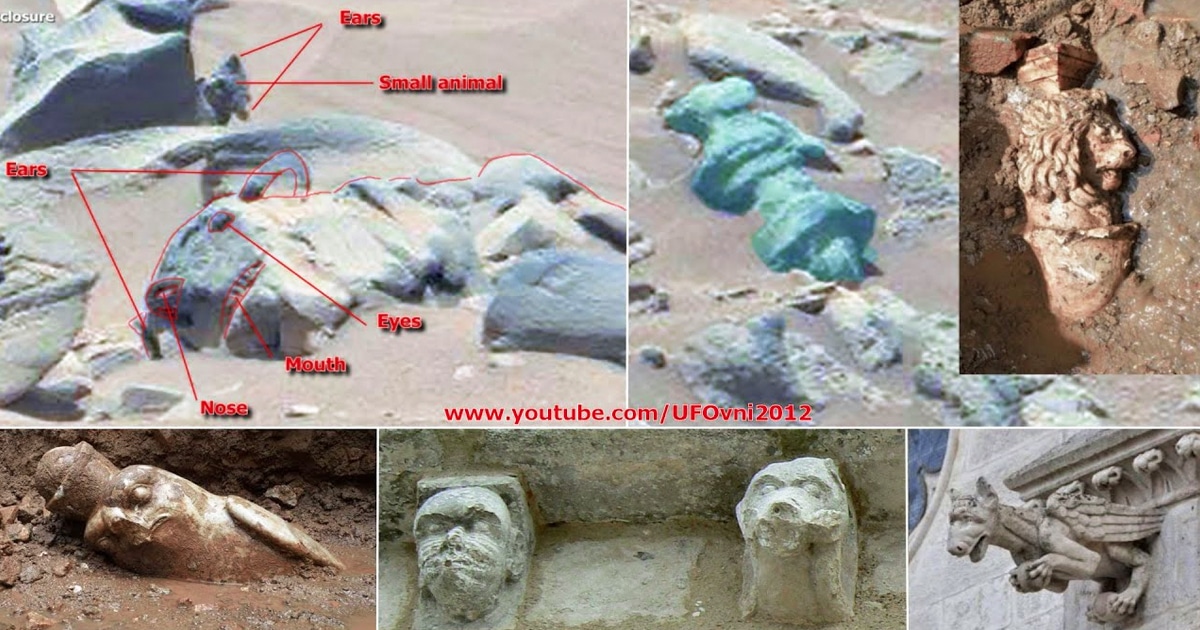 Ancient Aliens on Mars: estatua de animal tallada con manchas de Rover y artefactos extraños - OVNI y misterios 1 1645557561 Ancient Aliens on Mars estatua de animal tallada con manchas