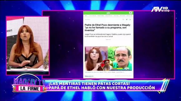 Magaly Medina mostró pruebas de que Jorge Pozo la buscaba: “Nadie me va a desacreditar” (VIDEO) 2 Magaly Medina revela que papá de Ethel Pozo intentó comunicarse con ella