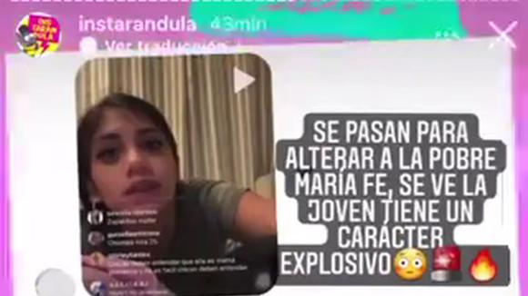 María Fe Saldaña pausa transmisión en vivo en Instagram luego de que usuarios mencionaran a Josimar 2 TROME – María Fe Saldaña estalla e interrumpe transmisión porque usuarios mencionan a Josimar: “Ya no tocaré en vivo”
