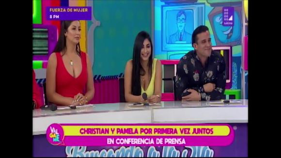Christian Domínguez, Pamela Franco y Karla Tarazona juntos