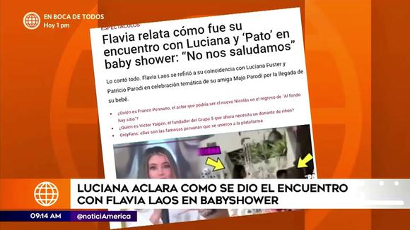 Luciana fuster aclara si le molesta que la hermana de patricio parodi no la incluyera en el video del baby shower