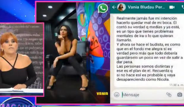 Vania Bludau golpea con un palo a Mario Irivarren luego de publicar una noticia reflexiva: 'Es un tipo que tiene problemas de salud mental' 2 Vania bludau volvió a referirse a mario irivarren, quien recientemente sorprendió con reflexivos mensajes en las redes sociales. (foto: captura atv)