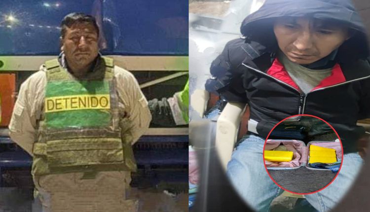 Agentes incautaron 10 bultos de droga que transportaban por la