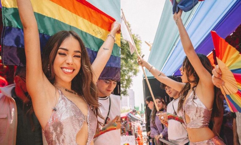 Danna Paola deleitó a sus fans con su participación en la Marcha del Orgullo LGBT+ en México 1 1656220561 danna paola deleito a sus fans con su participacion en