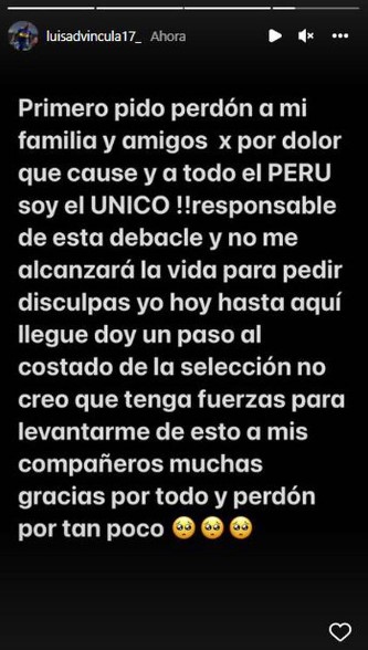 Advincula se disculpa y renuncia a la seleccion de peru