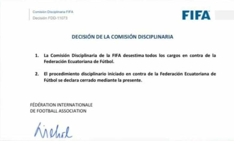 FIFA desestima demanda de Chile, dejando a Ecuador en Qatar en 2022 - EPA Noticias 1 Fifa desestima demanda de chile dejando a ecuador en qatar