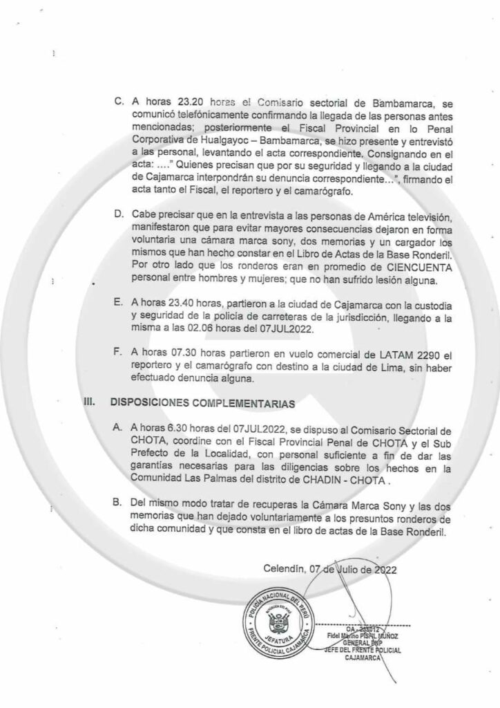 Periodistas abandonaron voluntariamente sus cámaras y no presentaron denuncia – EPA Noticias 1 Periodistas abandonaron voluntariamente sus camaras y no presentaron denuncia –