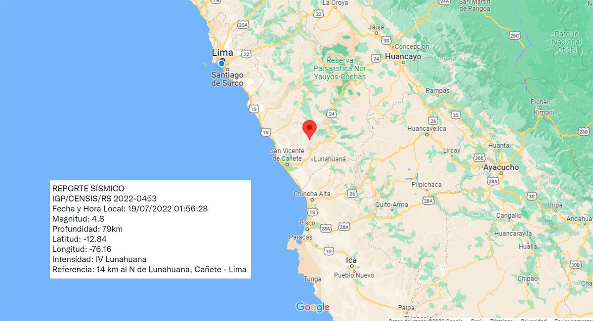 Un temblor de 4,8 sacudió Lima la madrugada del 19 de julio 1 Un temblor de 48 sacudio Lima la madrugada del 19