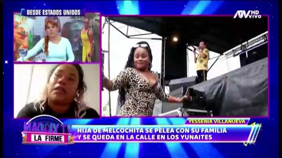 Yessenia villanueva, hija de 'melcochita', lucha con su familia en ee. Uu. Y sigue en las calles