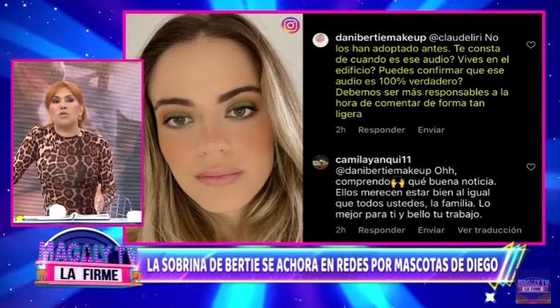 Diego Bertie: las mascotas del difunto actor fueron adoptadas, confirma su sobrina 2 Daniella Bertie explicó a los seguidores de su tío que las mascotas fueron adoptadas por una nueva familia. (Foto: Captura Cuatrimoto).