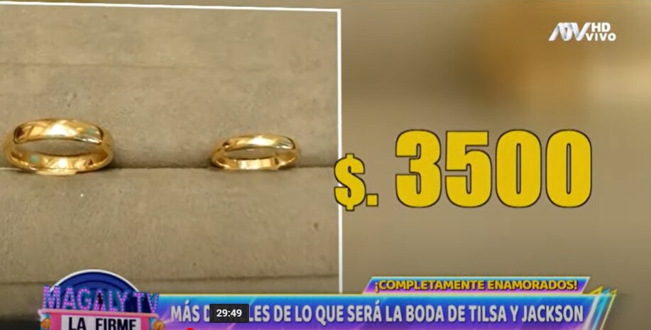 Anillos de boda de tilsa lozano y jackson mora. (foto: cuatriciclo).