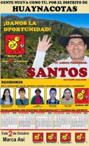 Muere primera mujer candidata a regidora del distrito de huaynacotas