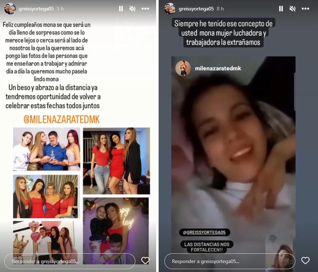 Milena Zárate recibe emotiva sorpresa de Greissy Ortega con sus hijos por su cumpleaños 2 (Foto: @greissyortega05)