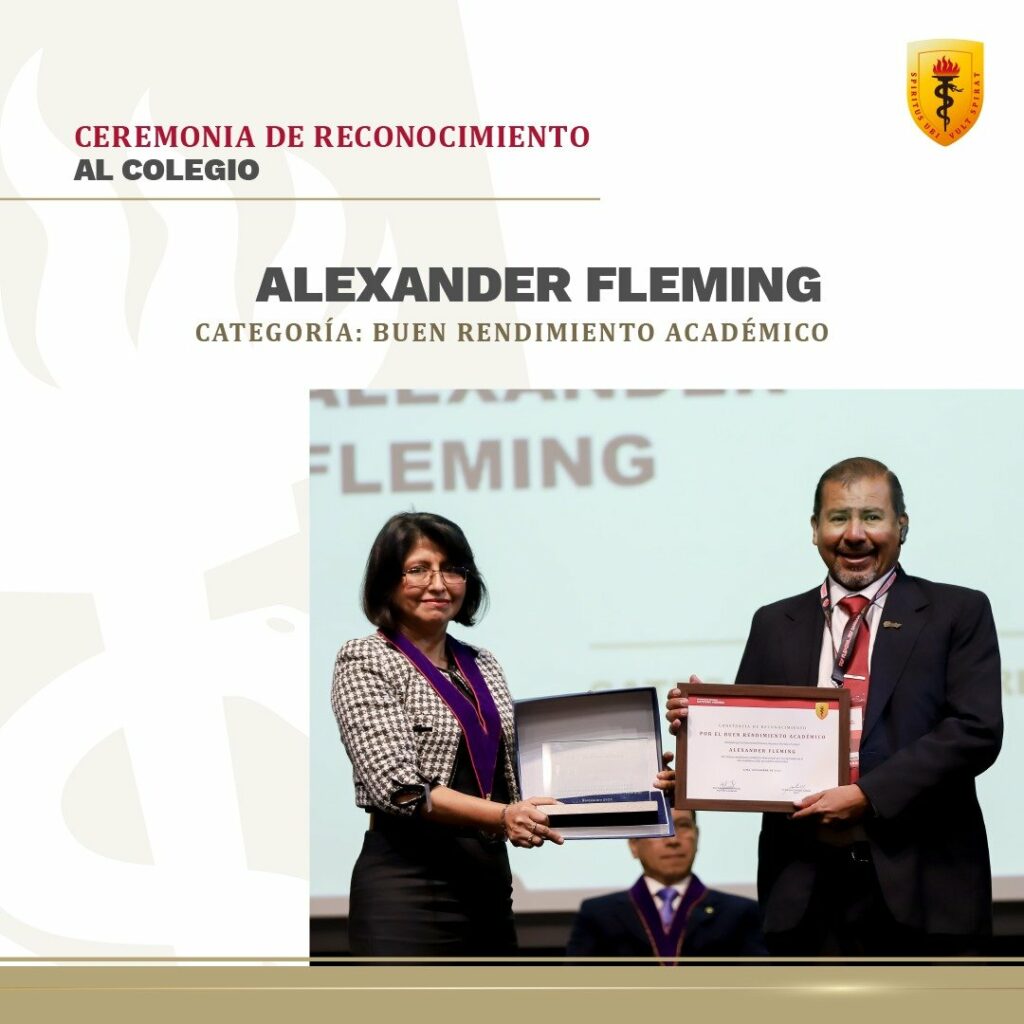 Alexander fleming ha sido reconocida como escuela de excelencia academica