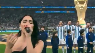 Lali esposito canto el himno de argentina en la final