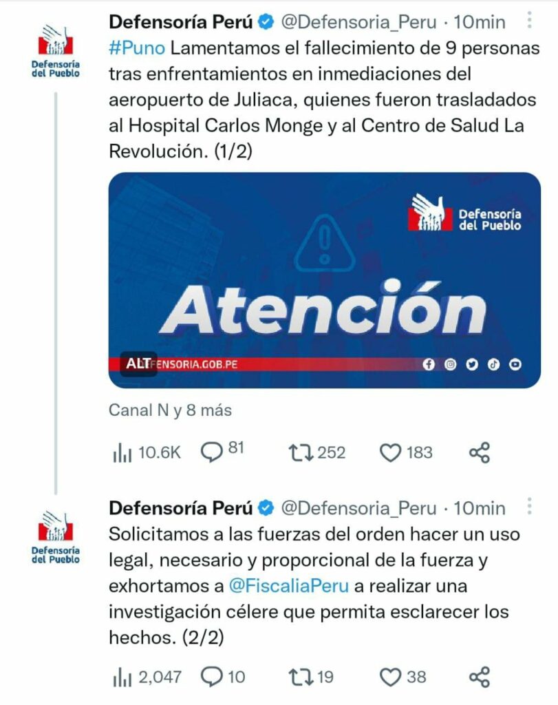 Enfrentamientos entre policías y vecinos que exigen cierre del Congreso dejan 9 muertos en Juliaca - EPA Noticias 2 Enfrentamientos entre policias y vecinos que exigen cierre del congreso