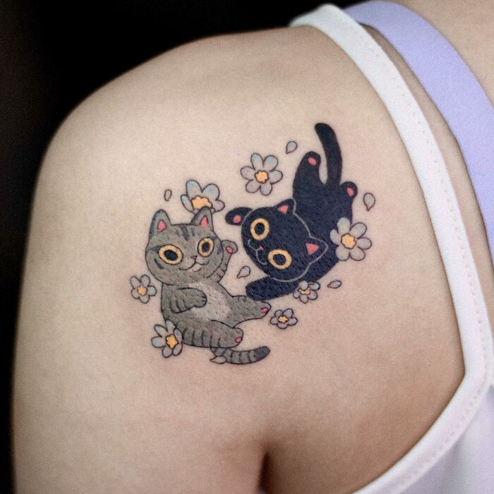 Este artista hace hermosos tatuajes de gatos simples e intrincados