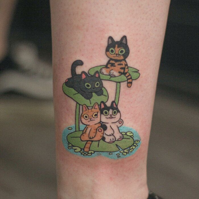 Este artista hace hermosos tatuajes de gatos simples e intrincados