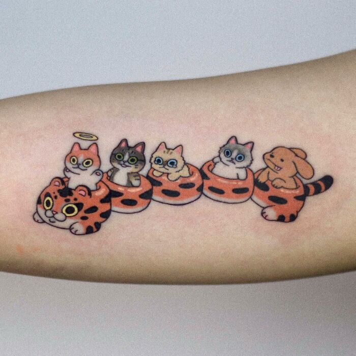 Este artista hace hermosos tatuajes de gatos simples e intrincados