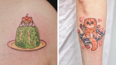 Los artistas del tatuaje hacen disenos muy adorables con temas